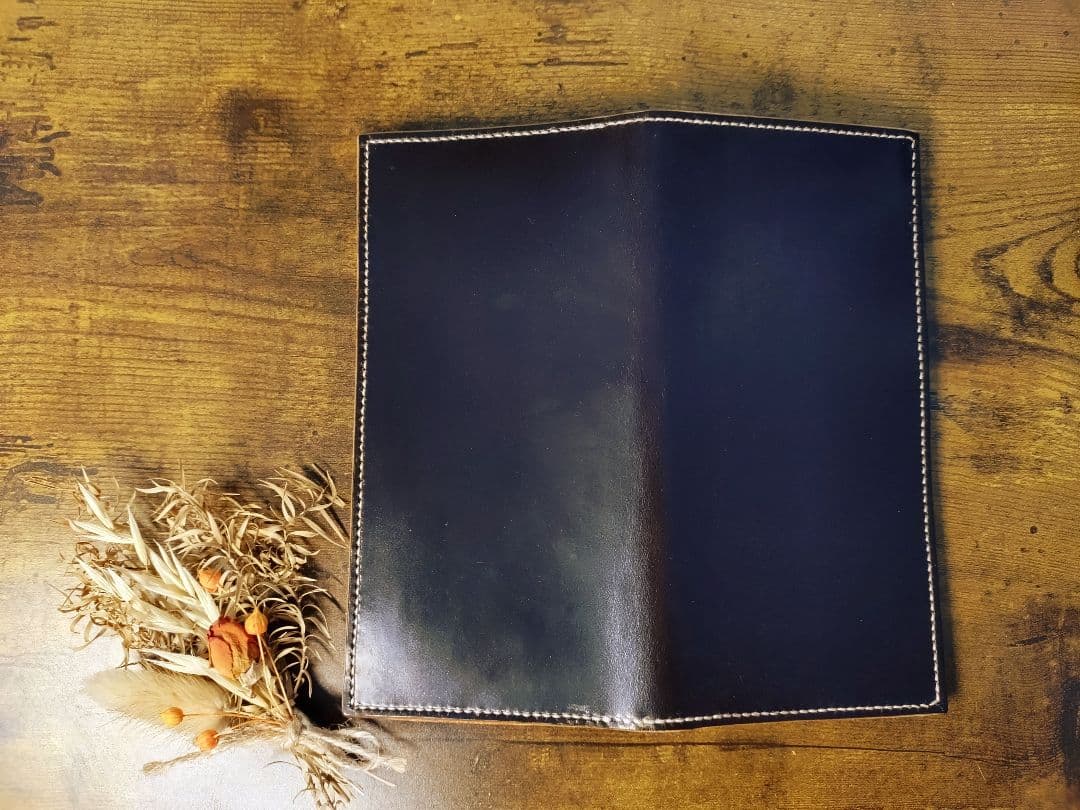 ロングウォレット　ブライドルレザー×栃木レザー　ダークブラウン