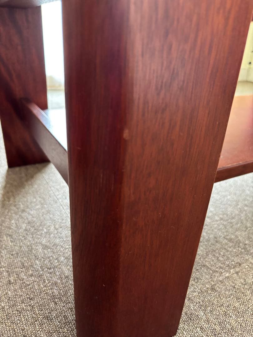 maruni マルニ木工　レトロ ガラス天板　ローテーブル