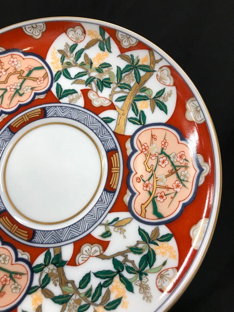 値下！【美品】古賀秀行　金彩伊万里　花伝十二ヶ月　C&S 12P