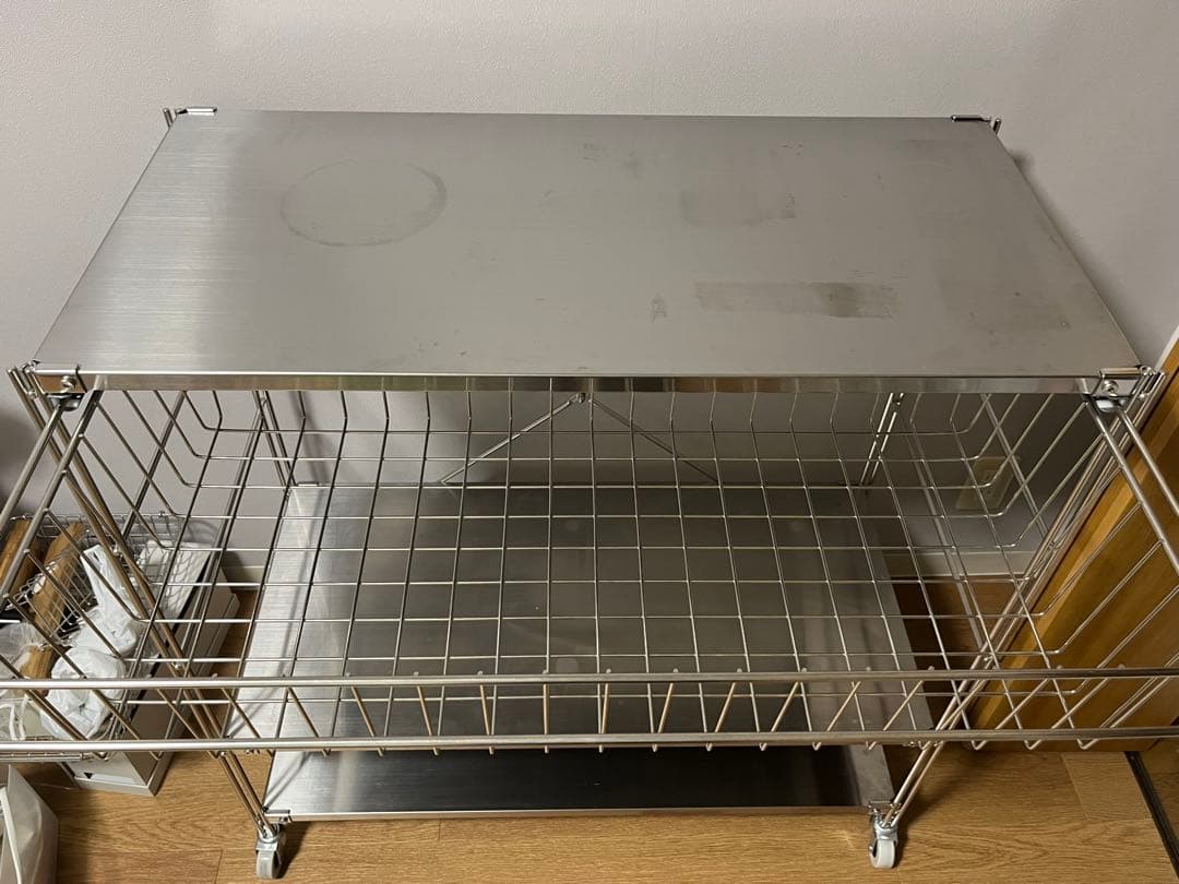 【値下不可】無印良品　ステンレスユニットシェルフ　キッチンワゴン　キッチンラック