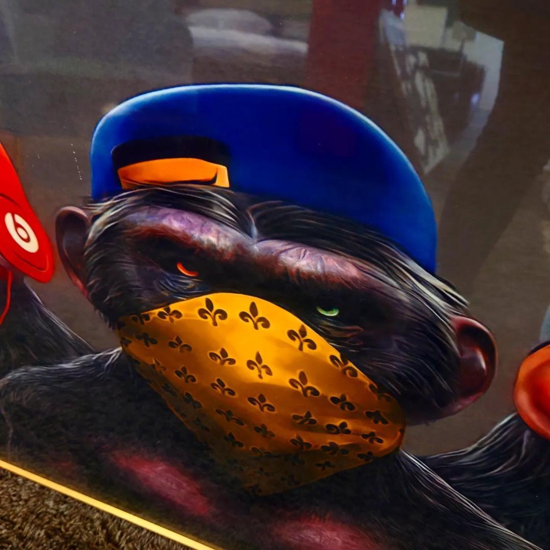 お洒落　アートパネル, フレーム付きアクリルフレーム 三猿, 三匹の猿.