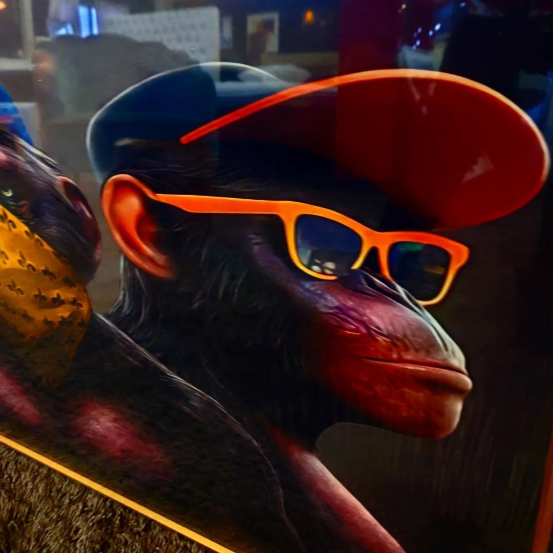 お洒落　アートパネル, フレーム付きアクリルフレーム 三猿, 三匹の猿.