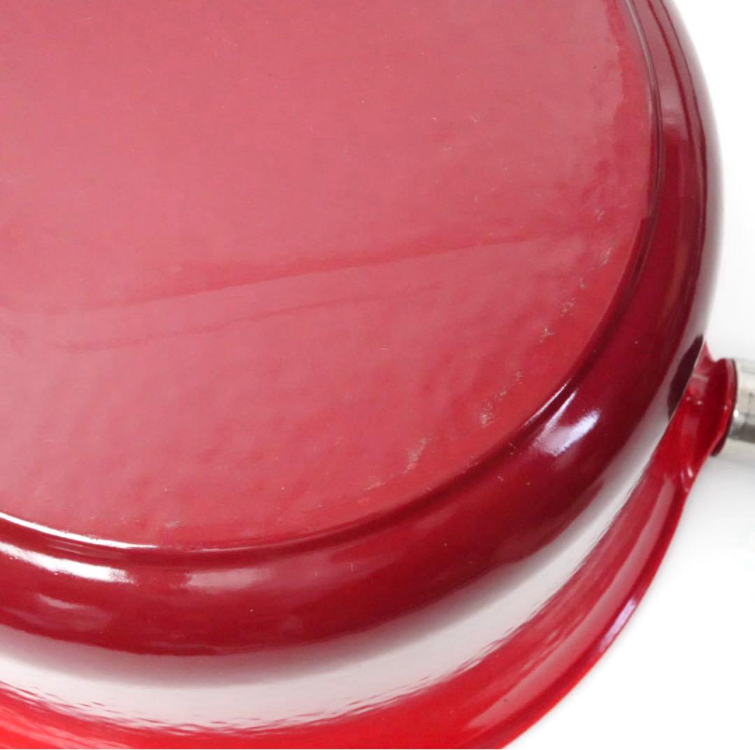 【美品】LE CREUSET　ソースパン チェリーレッド　20cm 片手鍋
