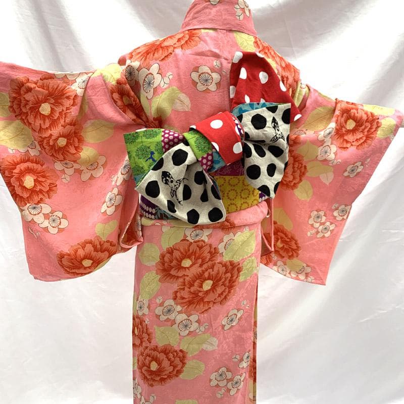 ■506ag81■節句 七五三 付き添いコーデ 七歳 アンティーク着物 単衣■