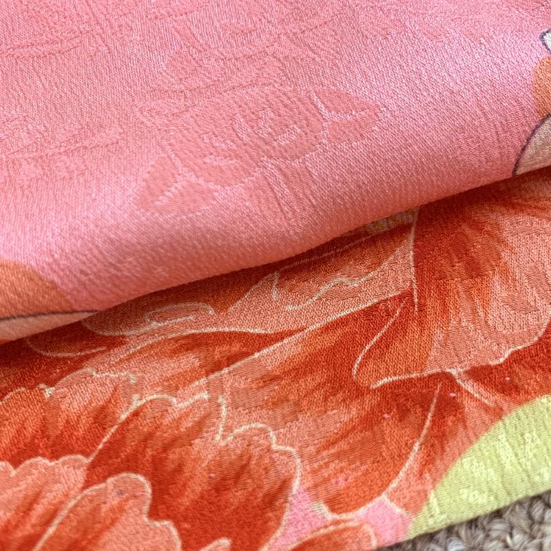 ■506ag81■節句 七五三 付き添いコーデ 七歳 アンティーク着物 単衣■