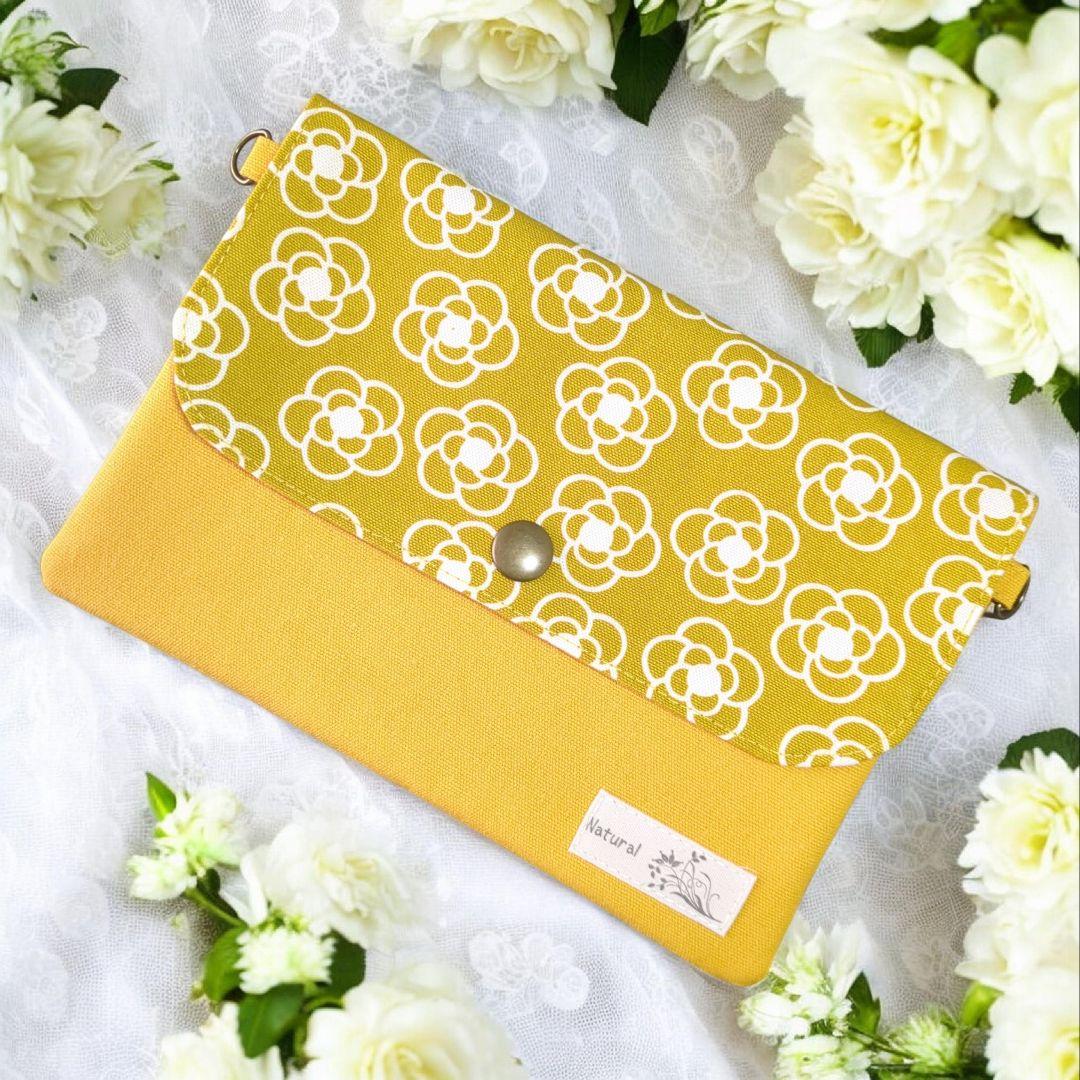 北欧　フラワー　通帳•お薬手帳ケース　マルチケース　2way仕様 　No.159