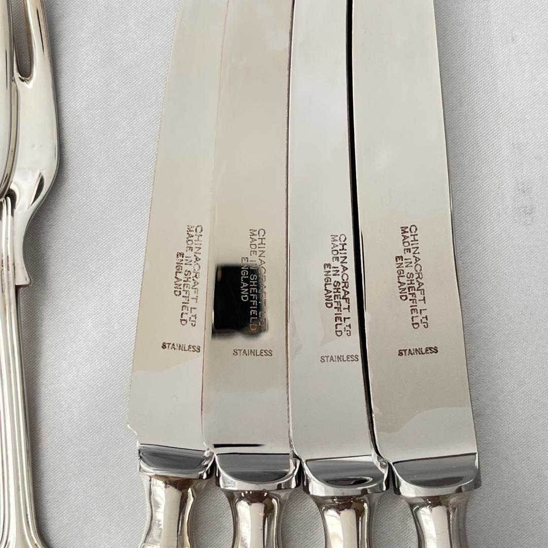 【英国】シェルのデザートセット 4名用12本組 A1プレート