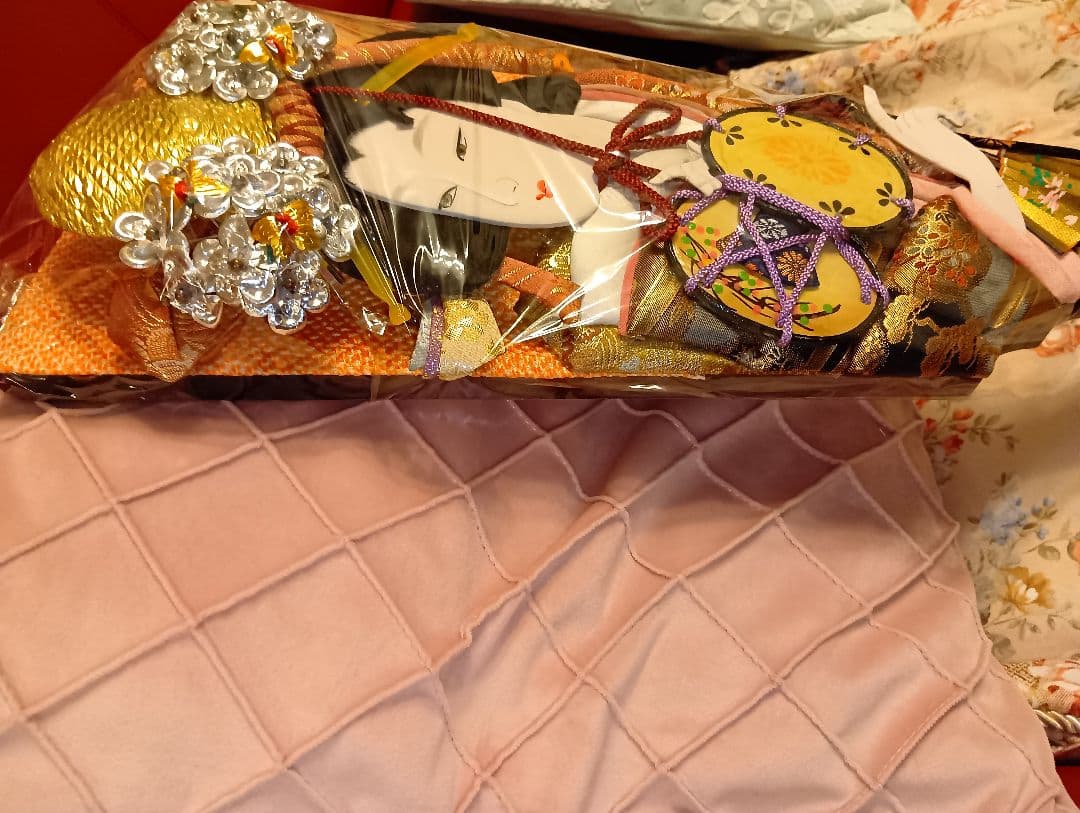 伝統的 　飾り羽子板 　専用額付き【高さ約60cmの大きな羽子板】