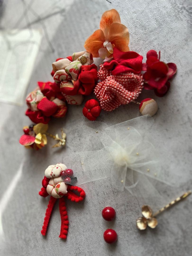 m*o様 七五三　七五三髪飾り　ヘッドドレス　着物髪飾り　リメイク髪飾り　061