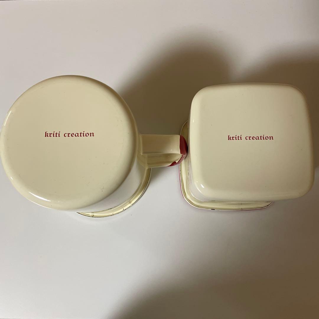 Kriti creation ホーロー オイルポット・ホーローキャニスター　２点