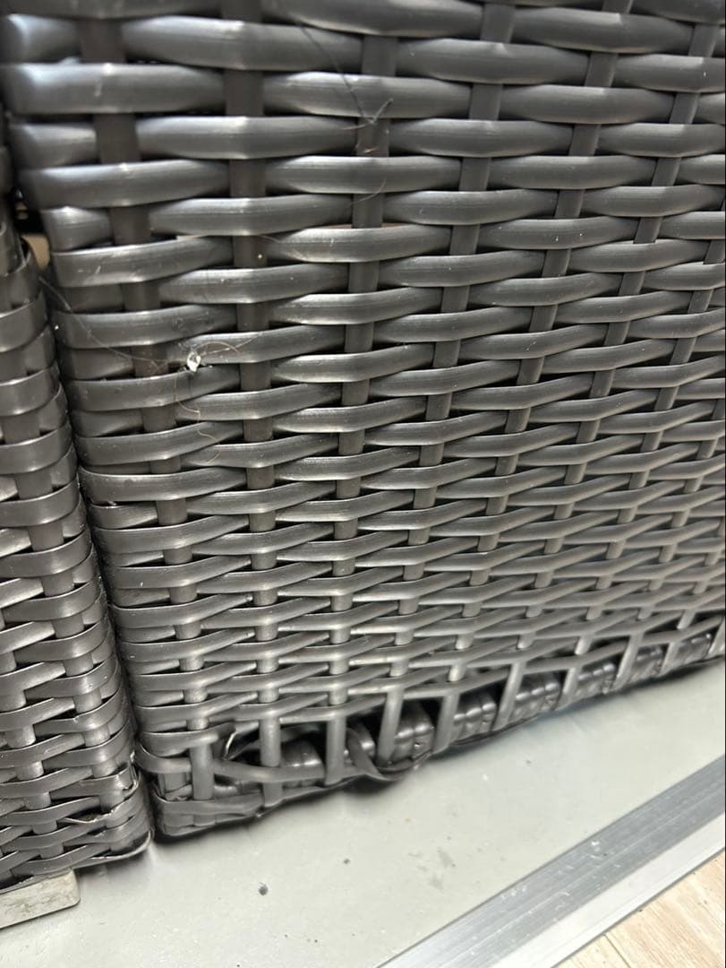 ※1脚のお値段です。ラタン調 リゾート風１人掛けソファ 87×80×67