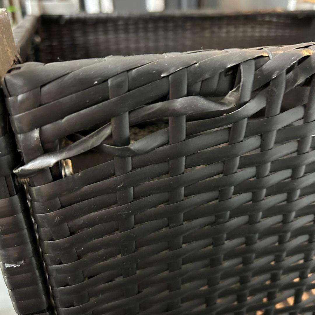 ※1脚のお値段です。ラタン調 リゾート風１人掛けソファ 87×80×67