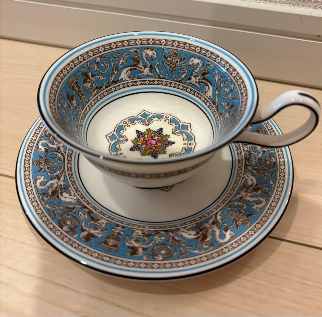 《美品》 フロレンティーン ターコイズ ティーセット　12点