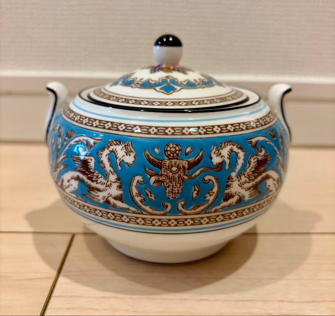 《美品》 フロレンティーン ターコイズ ティーセット　12点