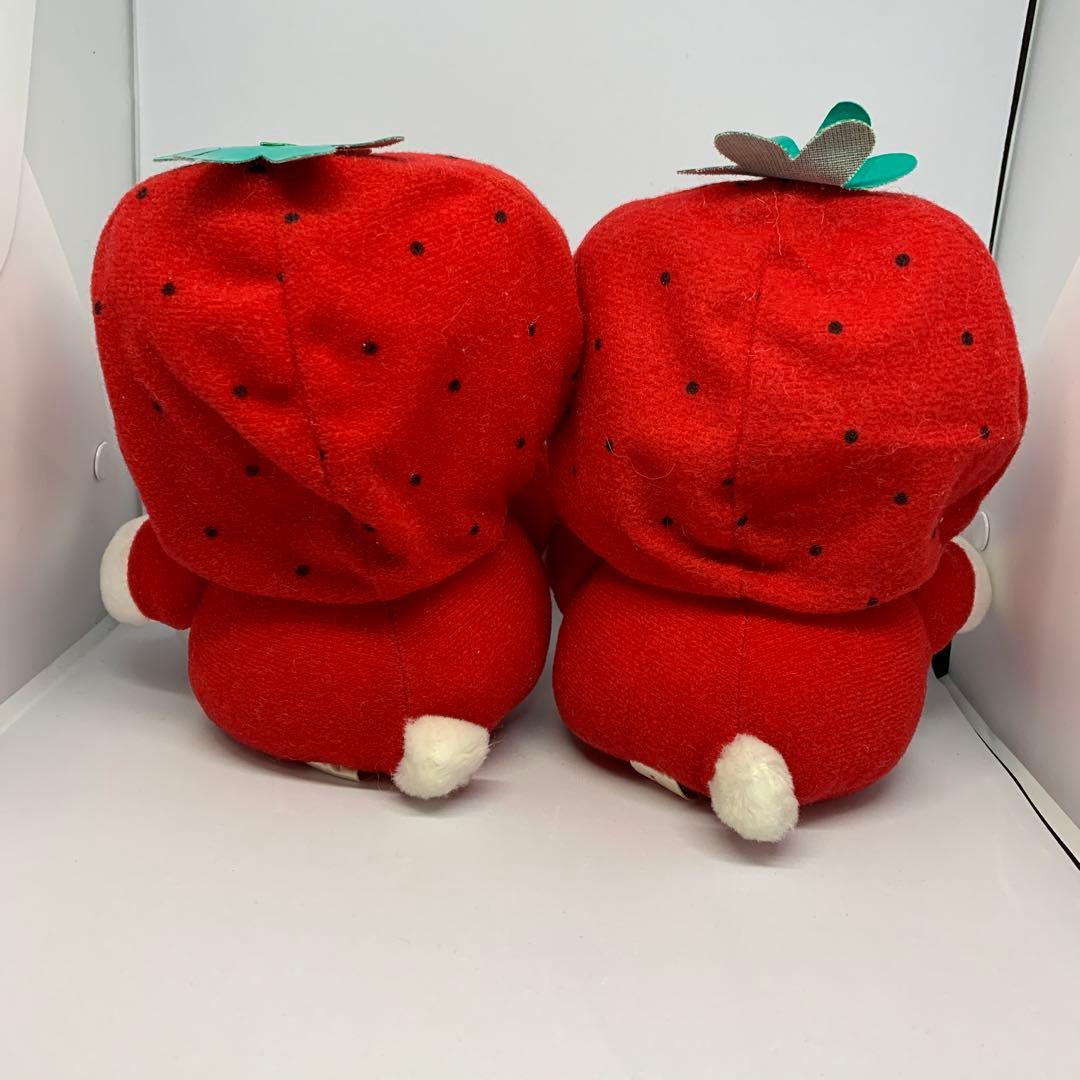 レトロ・レア】ハローキティ ・いちごキティ&ミミィ ぬいぐるみ - メルカリ
