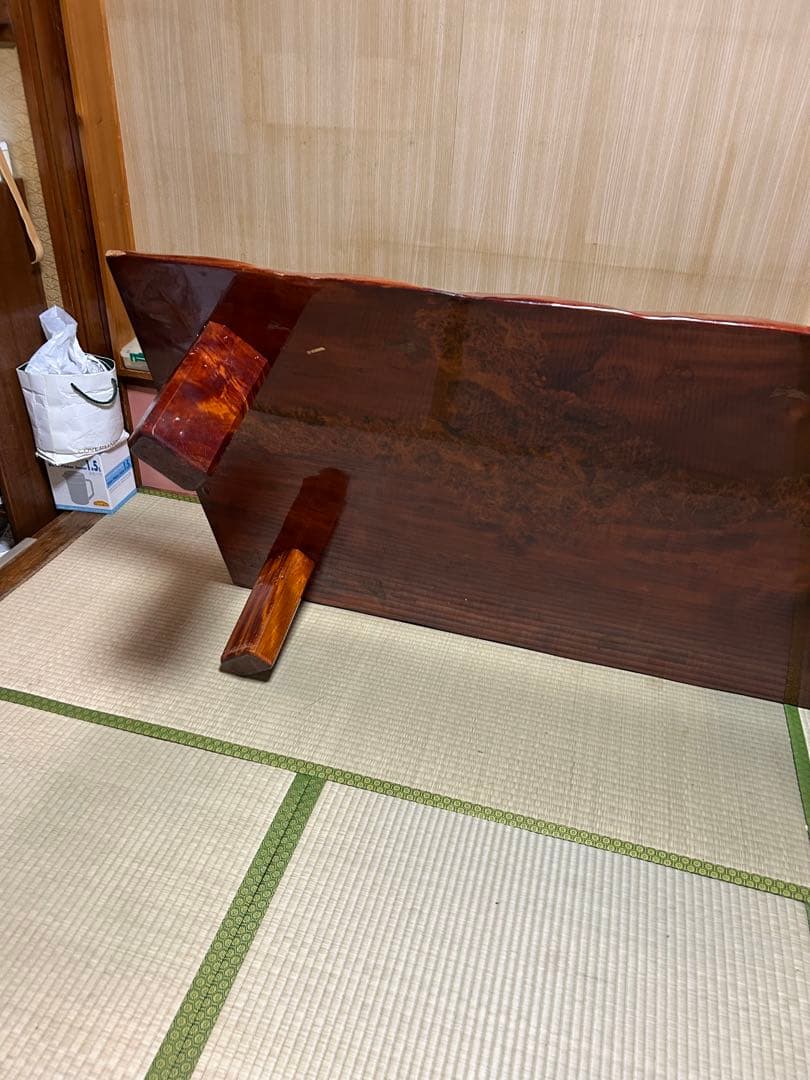 【20時からタイムセール値下げ】　一枚板　座卓　テーブル