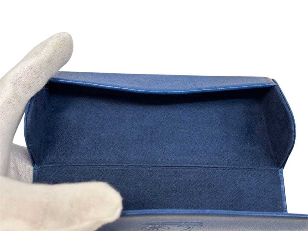 Orice オリーチェレザーメガネケース ブルー