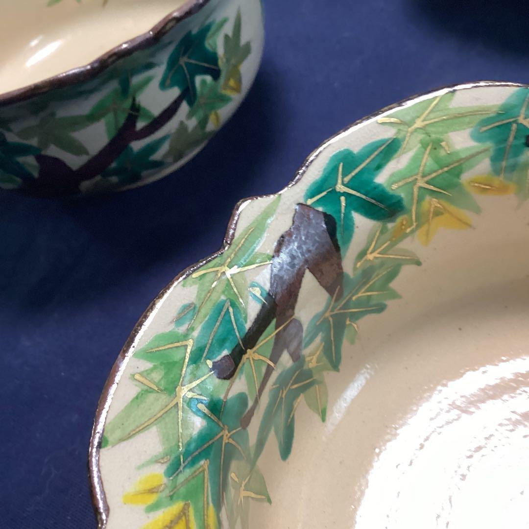 京焼乾山写新緑紅葉向付10客　　新品未使用　　京料理