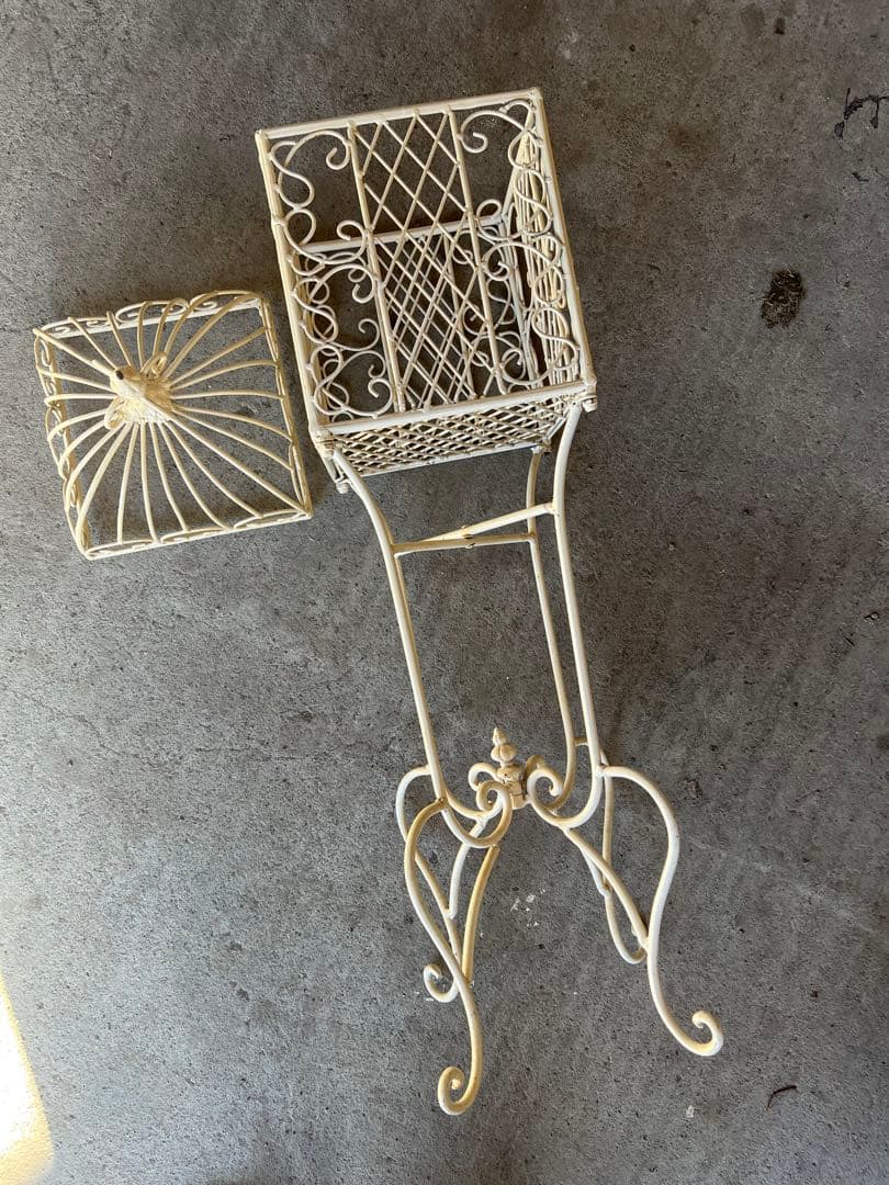 ま*こ様 アンティークショップ購入 ガーデニング スタンド 鳥かご