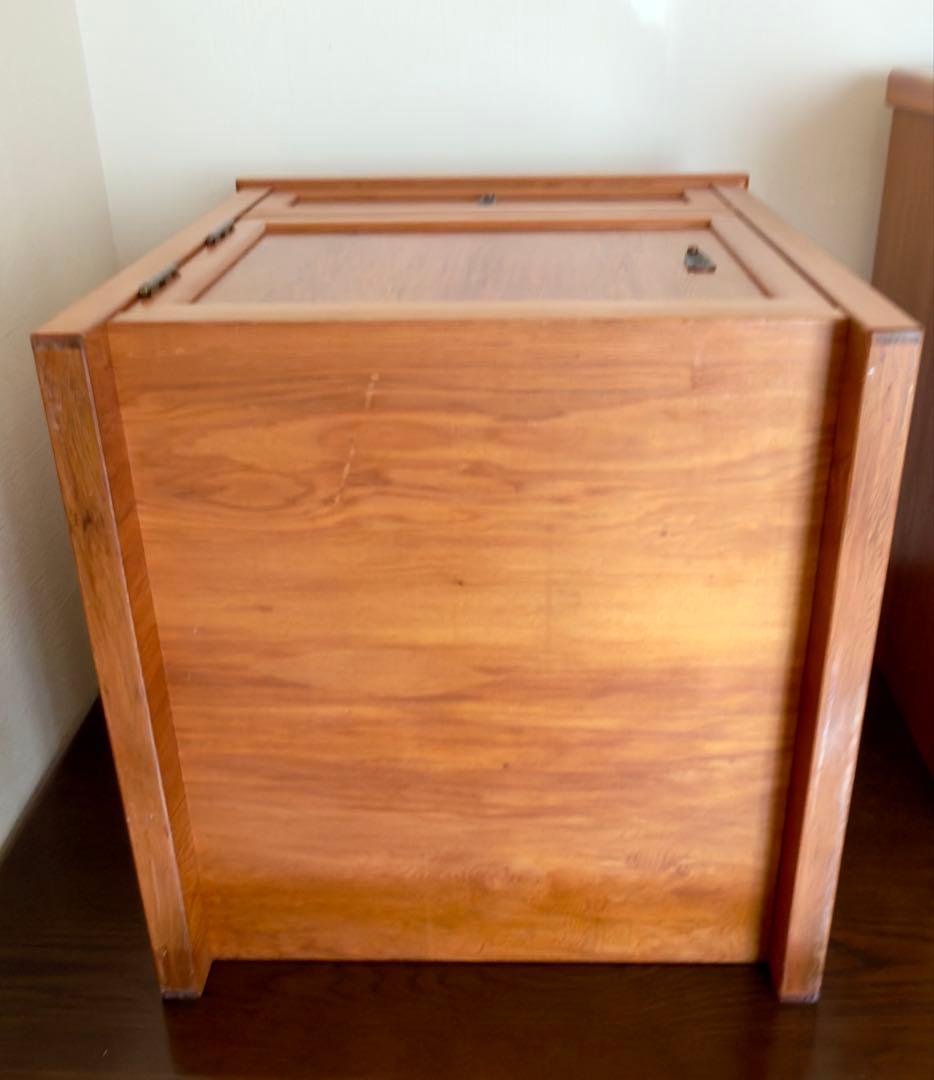 屋久杉　ミニチェスト　キャビネット引き出し付き 収納棚 左開き