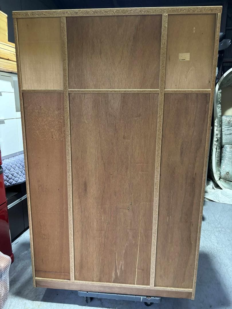 関家具シューズボックス、天然木、下駄箱、幅104cm 36足収納可能、Used