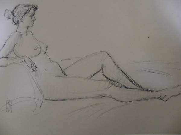 荒谷 直之介、裸婦、希少画集画、新品額装付、状態良好