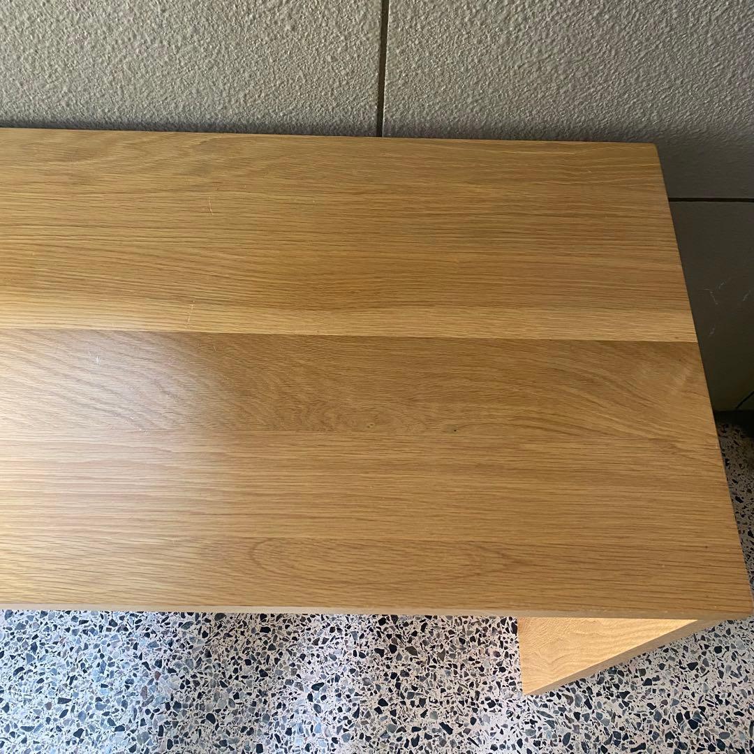 廃盤品　無印良品　MUJI コの字　デスク　無垢材デスク　テーブル　オーク材