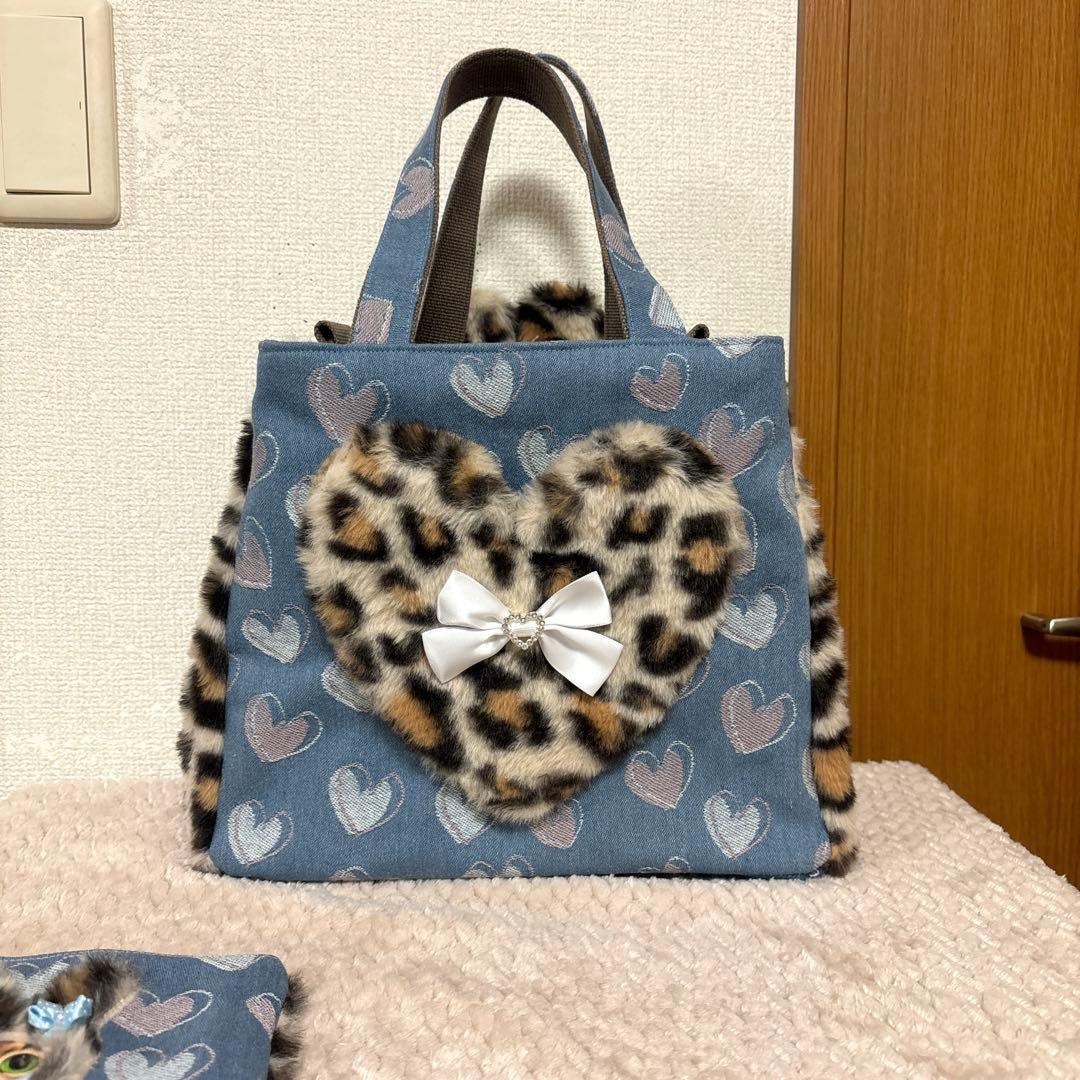 コヤンイサムチョン　ふわモコうさぎサンダーちゃんフリルトート＆ポーチ