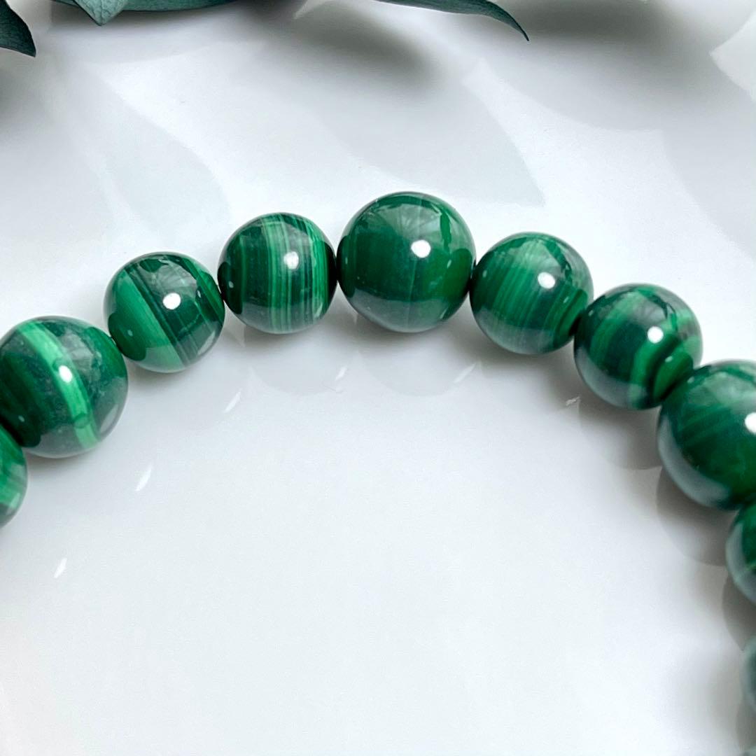 手彫り皇帝龍天珠&マラカイトブレス