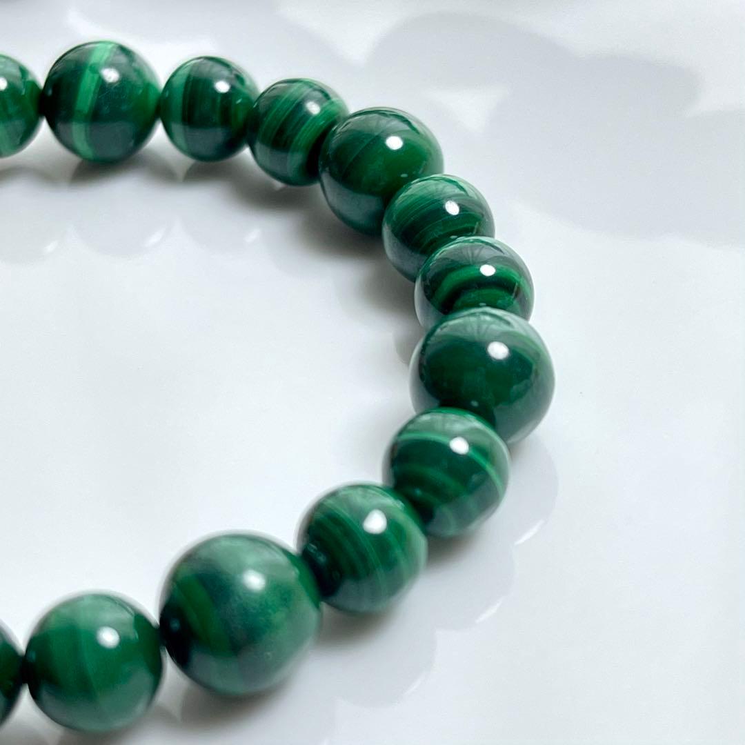 手彫り皇帝龍天珠&マラカイトブレス