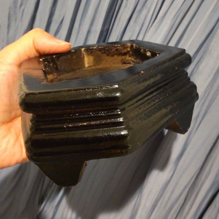 水晶 六角柱 高さ31cm 3.4kg 置物 木製台座付き