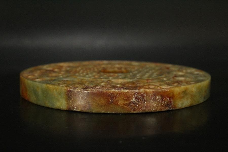 中国美術 砡石 饕餮紋 円板 古代 15cmx14cm(HA376) - メルカリ