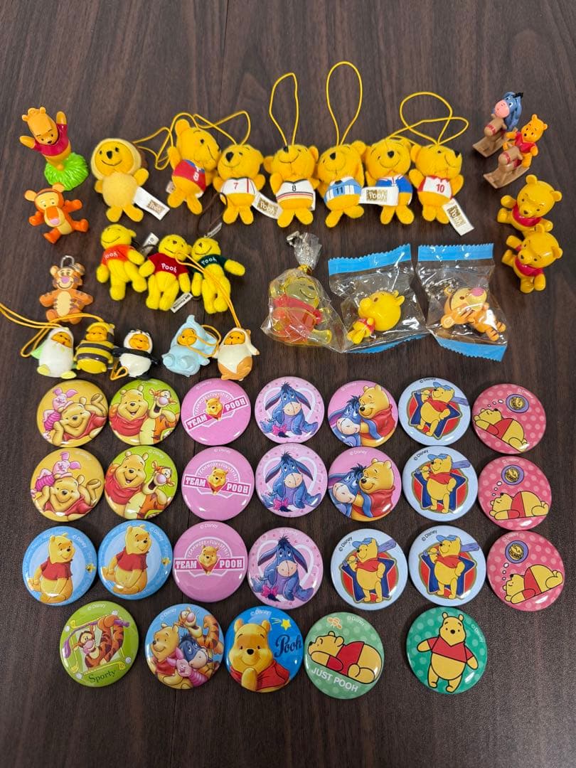 【入手困難】くまのプーさん　ミニマスコット　キーホルダー　缶バッジ　平成　希少