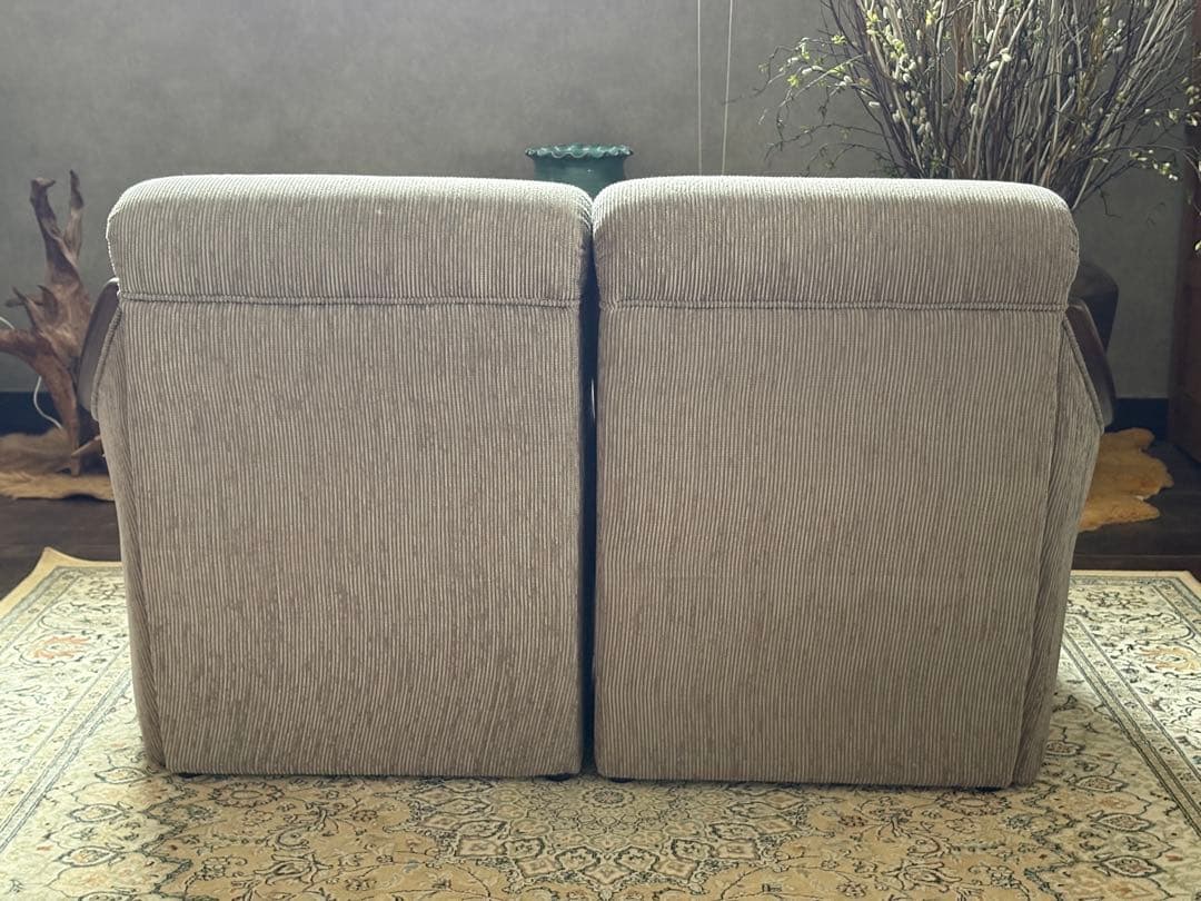 ② 希少　グレーファブリック　セパレートソファ　ビンテージソファ　nZ