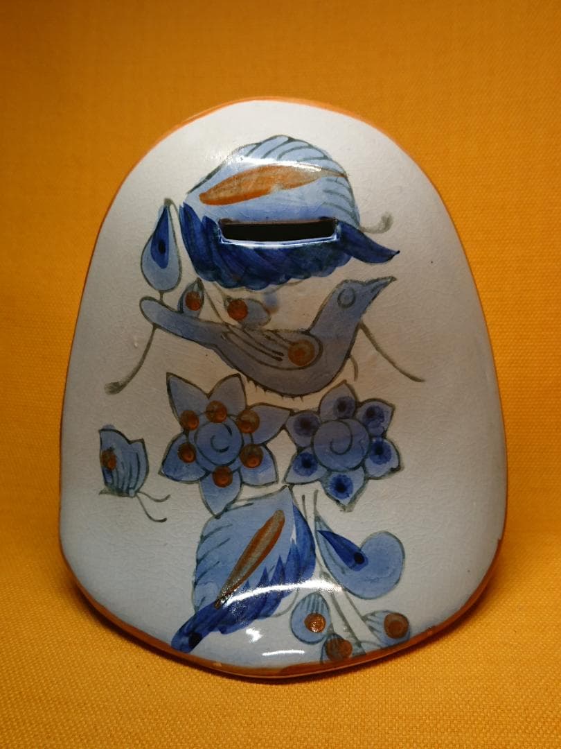 【美品】フクロウ　陶器　オブジェ　置物　インテリア　工芸品　美術品　A2808