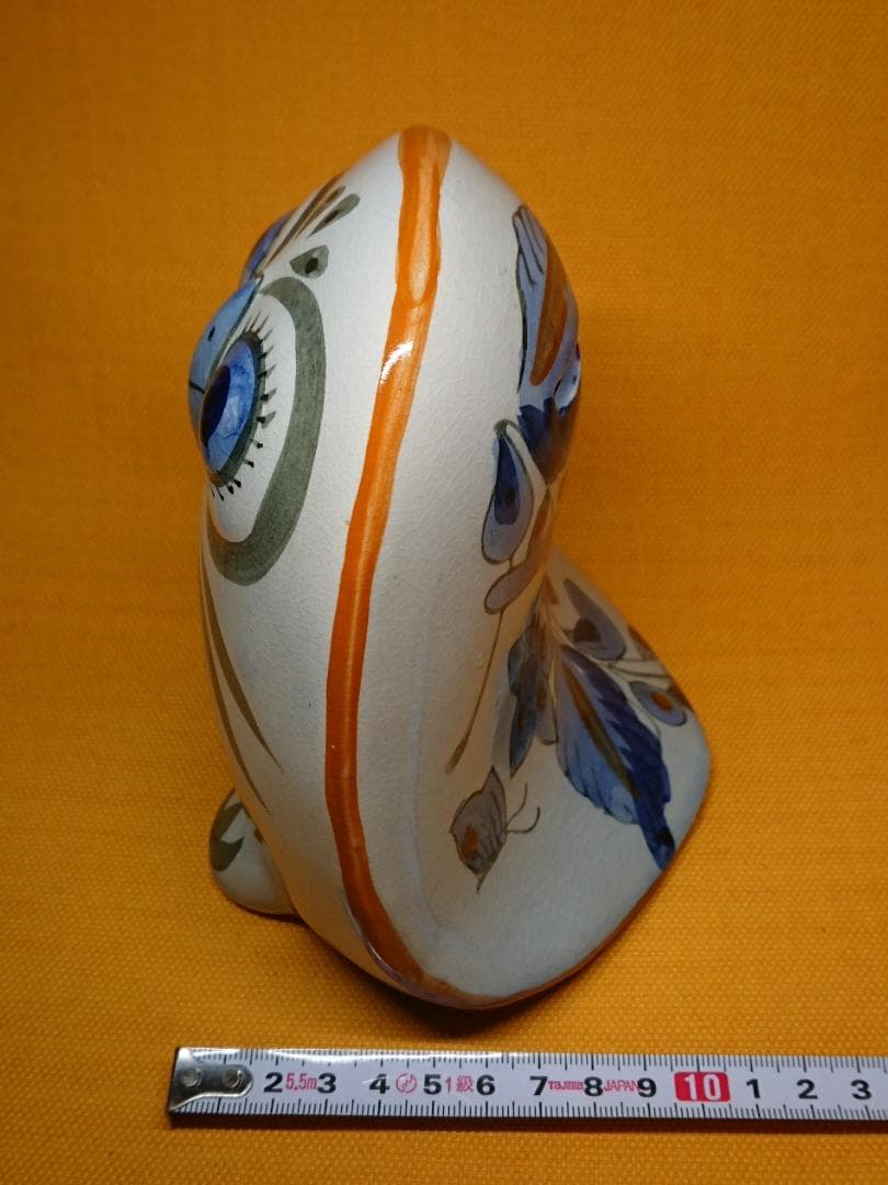 【美品】フクロウ　陶器　オブジェ　置物　インテリア　工芸品　美術品　A2808