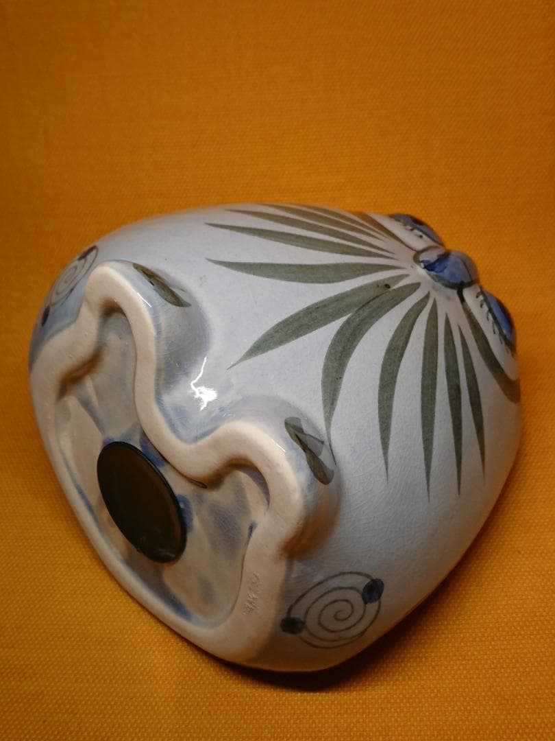 【美品】フクロウ　陶器　オブジェ　置物　インテリア　工芸品　美術品　A2808