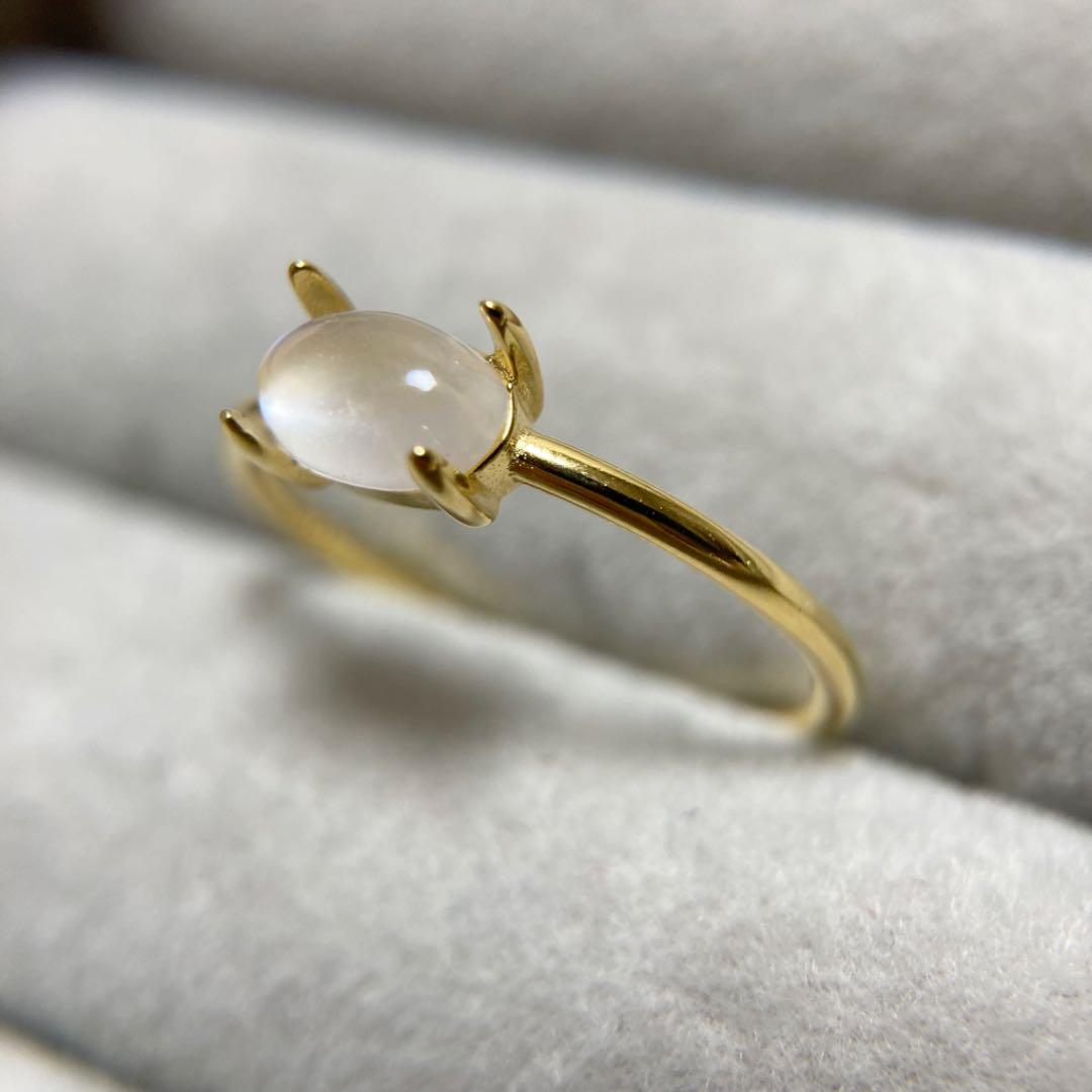 宝石質ロイヤルブルームーンストーンリング