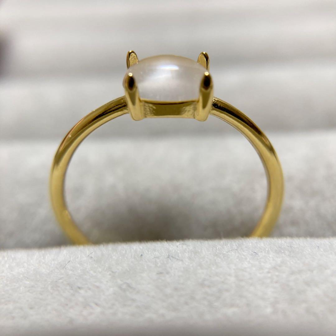 宝石質ロイヤルブルームーンストーンリング