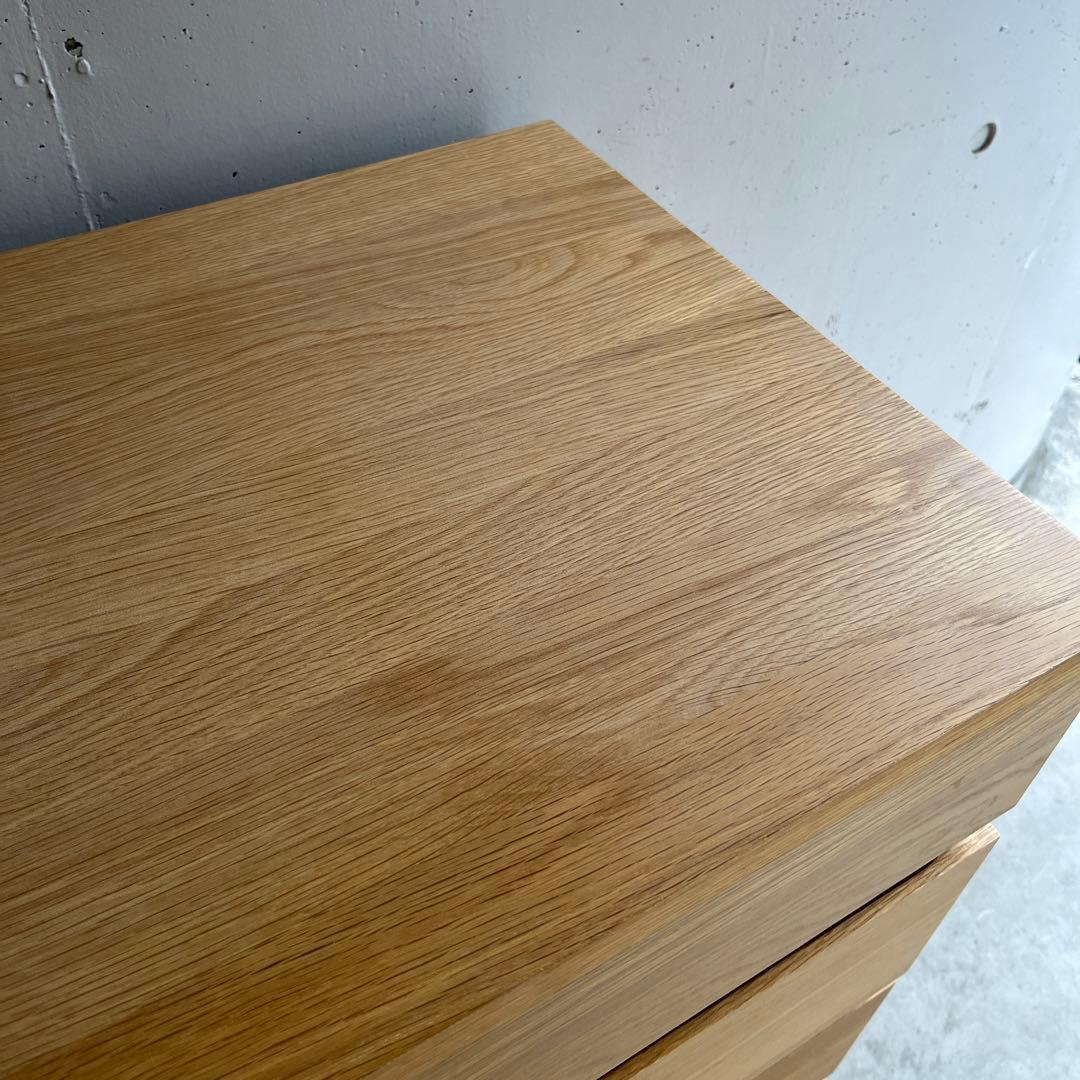 美品★無印 木製チェスト４段　オーク材