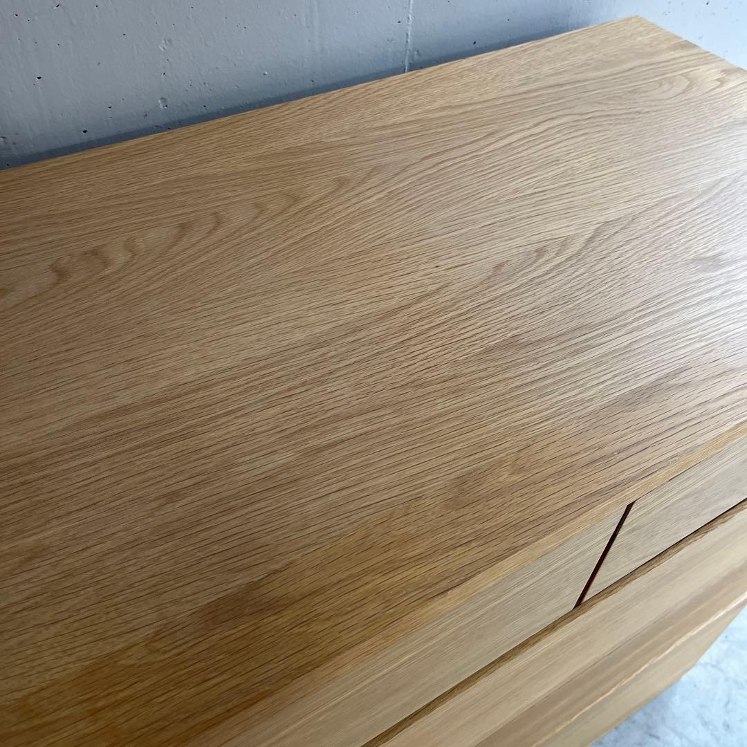 美品★無印 木製チェスト４段　オーク材