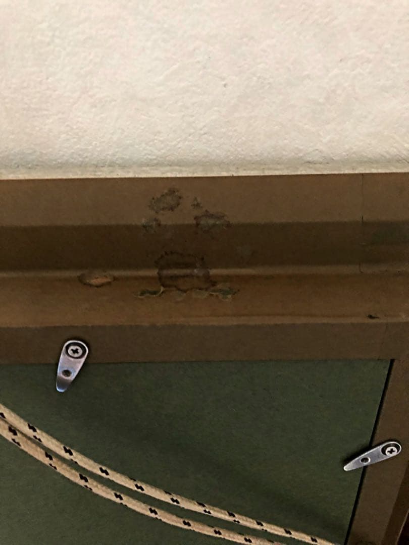 絵画 額装 油絵 田園 集落 Mituko作