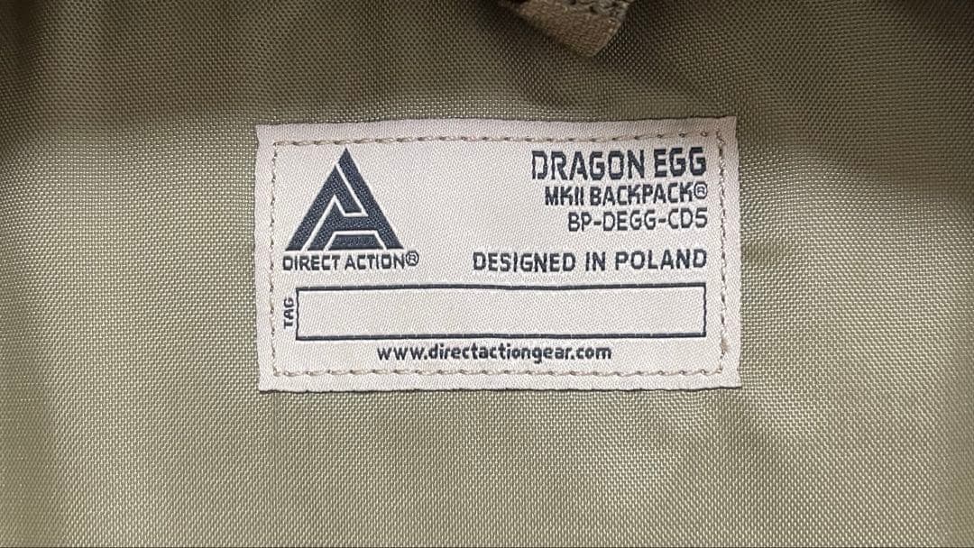 【DIRECT ACTION】DRAGON EGG MK Ⅱ バックパック