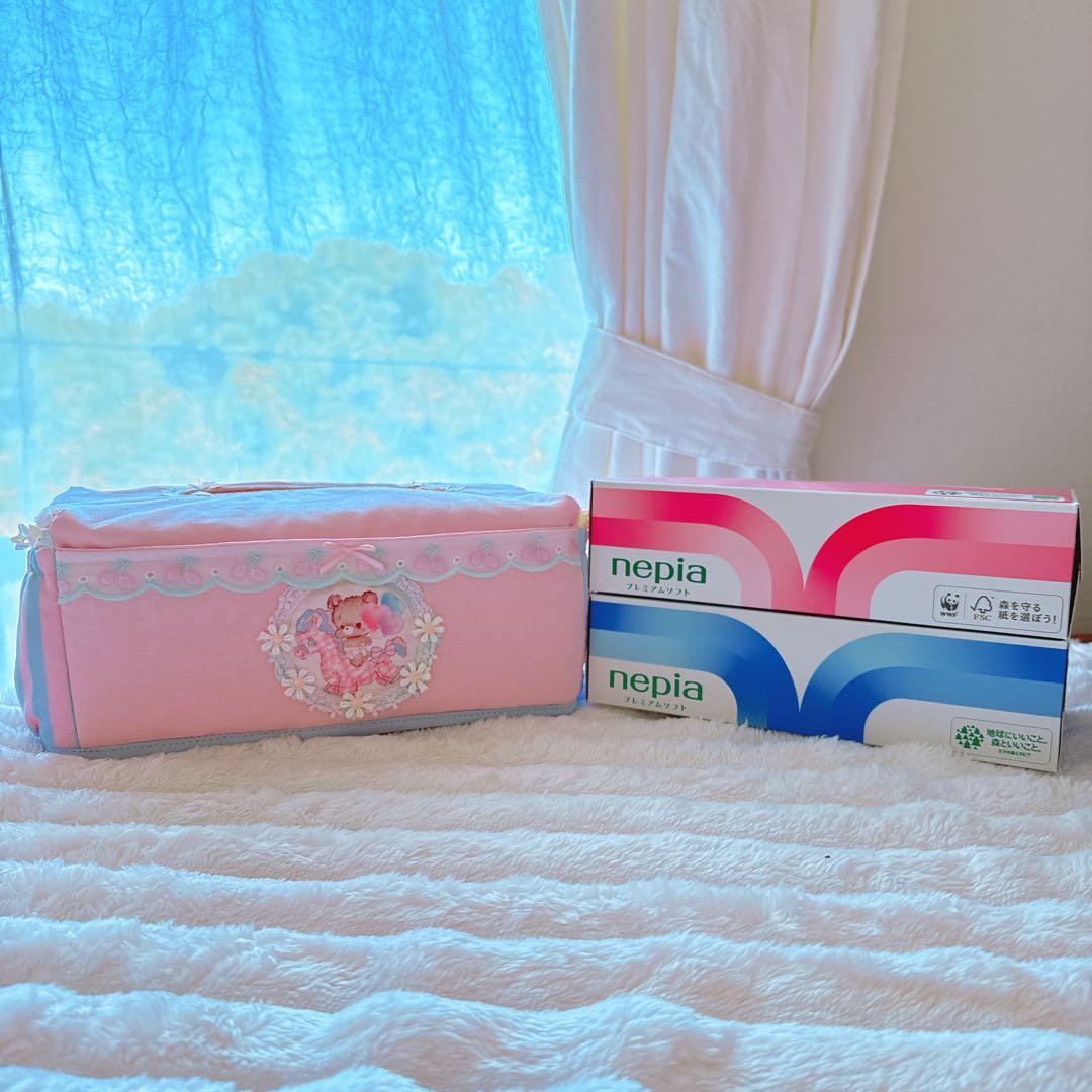 収納ポケット付きティッシュカバー