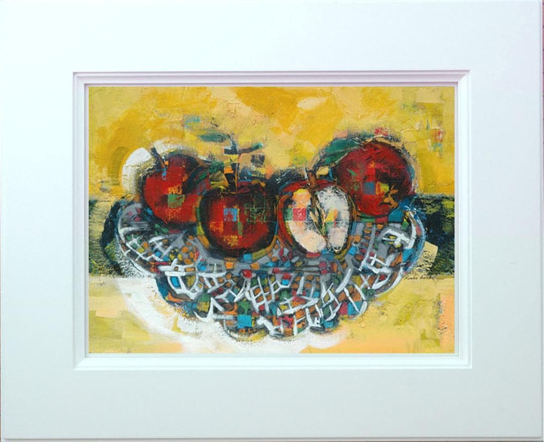 油絵 菅家令子 絵 絵画 インテリア uF6-060110 静物 果物