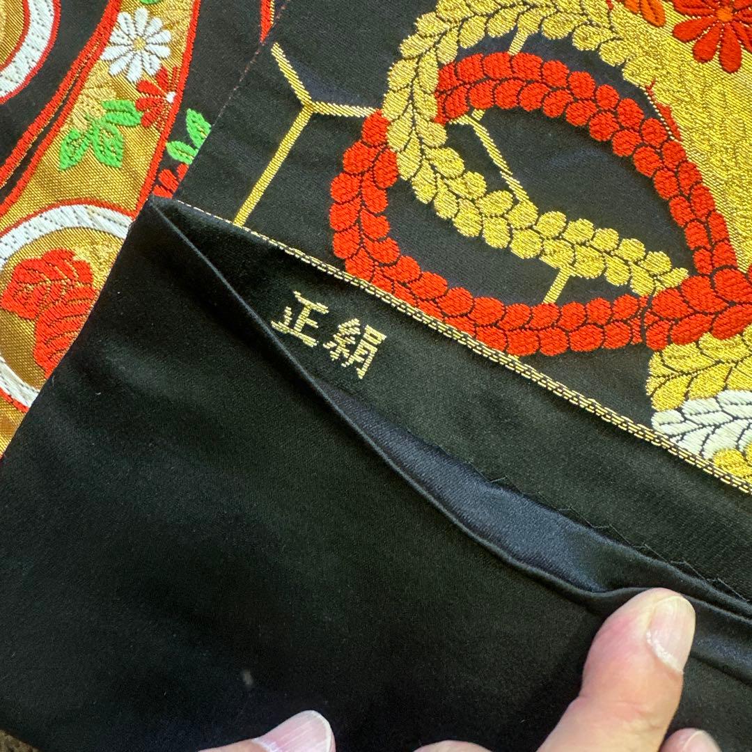 七五三用 女児着物 正絹　アンティークピンク 花柄　長襦袢　全通帯付き　7歳