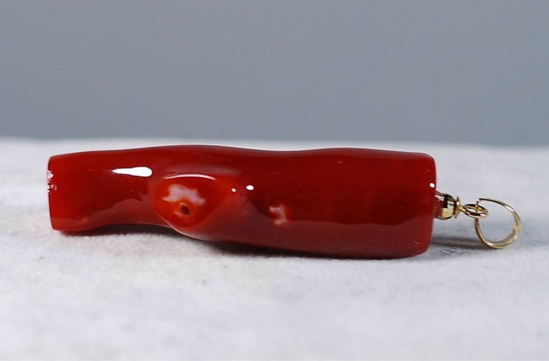 まにこ様用！！【極上の純国産☆】天然血赤珊瑚　高知県産　21.090ct k18