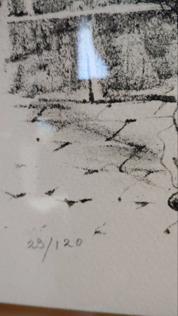 藤田嗣治 レオナルド藤田 版画 約73✕62✕3センチ ガラス額入り - メルカリ