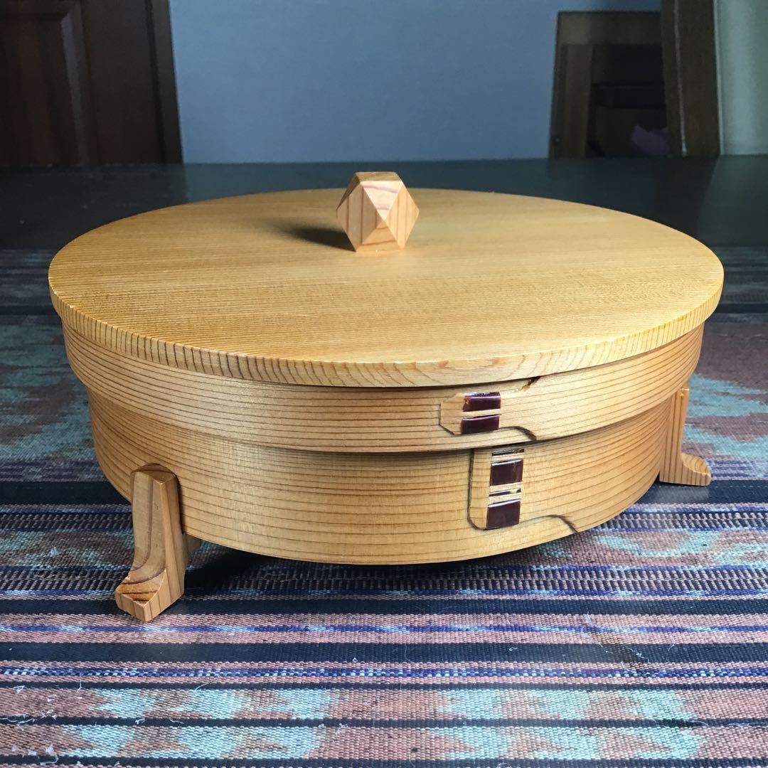 『未使用・小痛み』　大館曲わっぱ　幸助曲げ師　小皿　5枚　中お盆　大お盆　蓋物