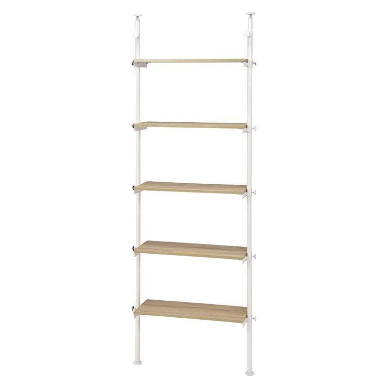 突っ張りラック 幅70cm ナチュラル/ホワイト [8013]